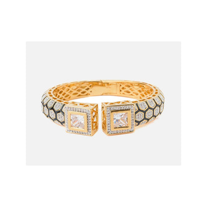 VIVINIA By Vidhi Mehra Florence Gold Plated White Womens Kada
