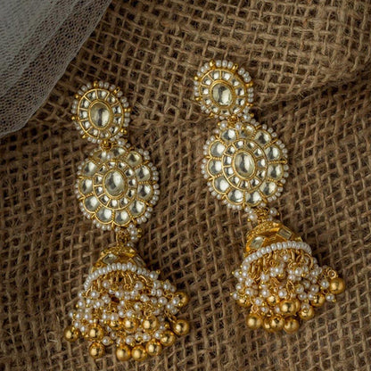 VIVINIA By Vidhi Mehra Gold Plated Womens Kundan Polki Earrings