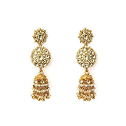 VIVINIA By Vidhi Mehra Gold Plated Womens Kundan Polki Earrings