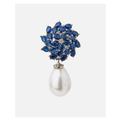 VIVINIA By Vidhi Mehra Florence Silver Plated Blue Womens Drop Earrings