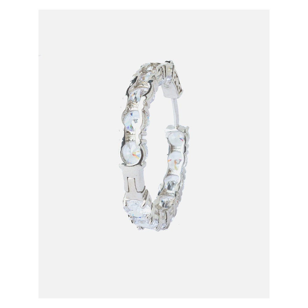 VIVINIA By Vidhi Mehra Silver Plated Womens Hoop Earrings