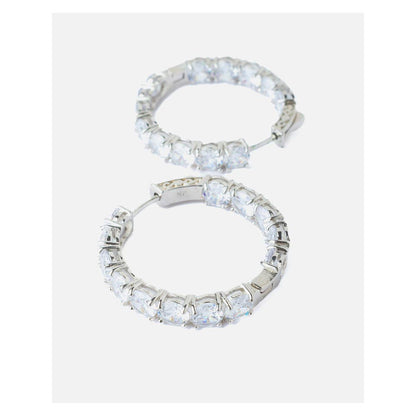 VIVINIA By Vidhi Mehra Silver Plated Womens Hoop Earrings