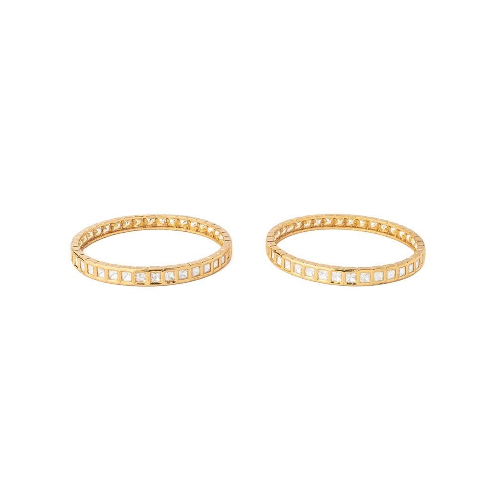 VIVINIA By Vidhi Mehra Gold Plated Womens Kundan Polki Bangles