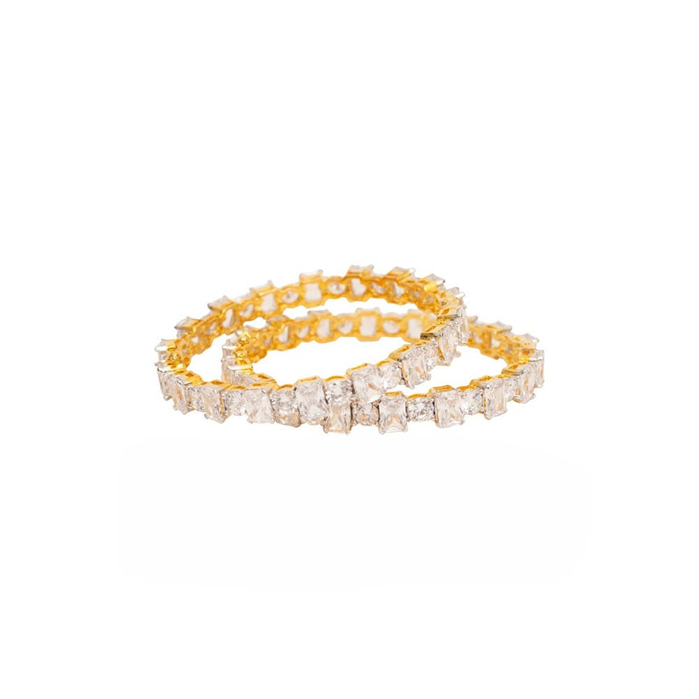 VIVINIA By Vidhi Mehra Gold Plated Synthetic Stone Womens Bangles