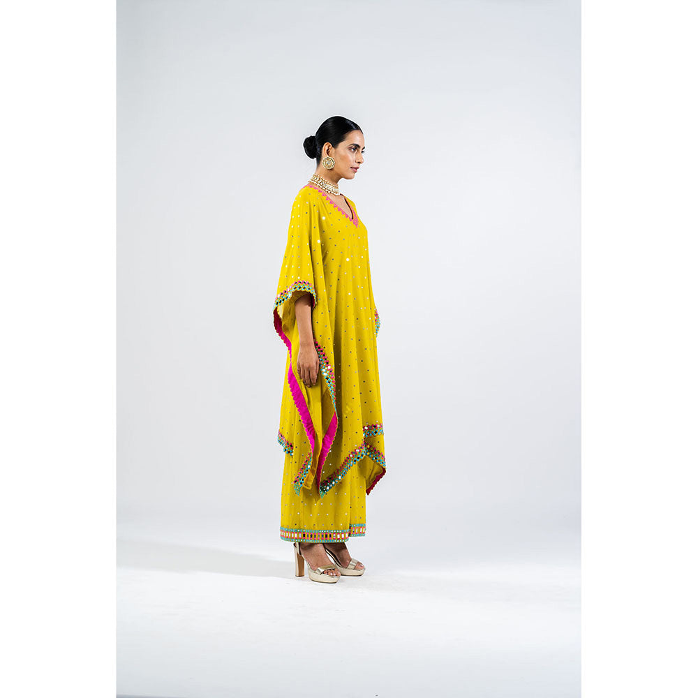 Vvani by Vani Vats Moss Green Kaftan & Palazzo (Set of 2)