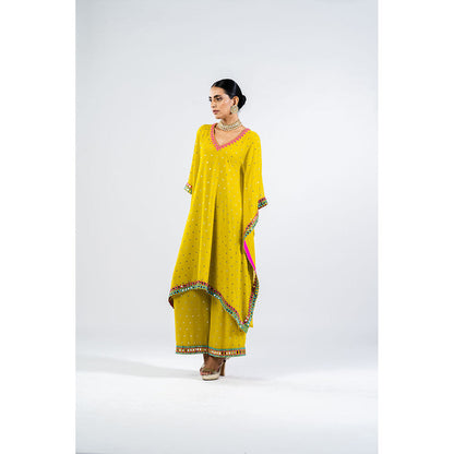 Vvani by Vani Vats Moss Green Kaftan & Palazzo (Set of 2)