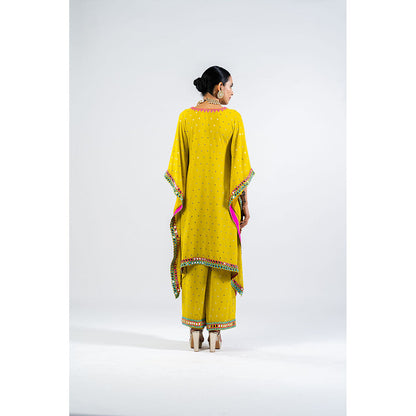 Vvani by Vani Vats Moss Green Kaftan & Palazzo (Set of 2)
