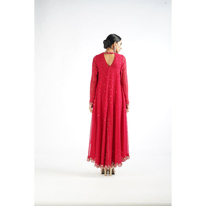 Vvani by Vani Vats Crimson Red Kurta & Pant (Set of 2)