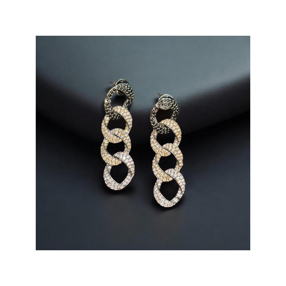 WRAPGAME INDIA Quad Cuban Link Earrings