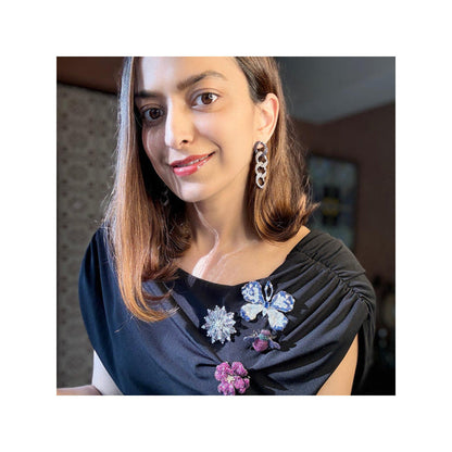 WRAPGAME INDIA Quad Cuban Link Earrings