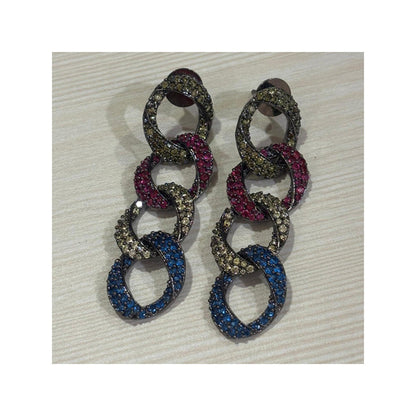 WRAPGAME INDIA Quad Cuban Link Earrings