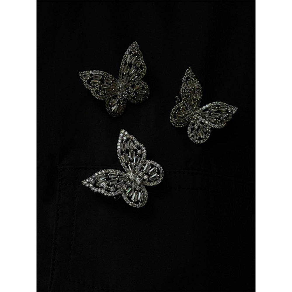 WRAPGAME INDIA Baguette Butterfly Brooch