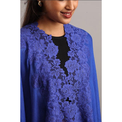 Wrapture By Suzanne Daisy Lace In Blue Shawl