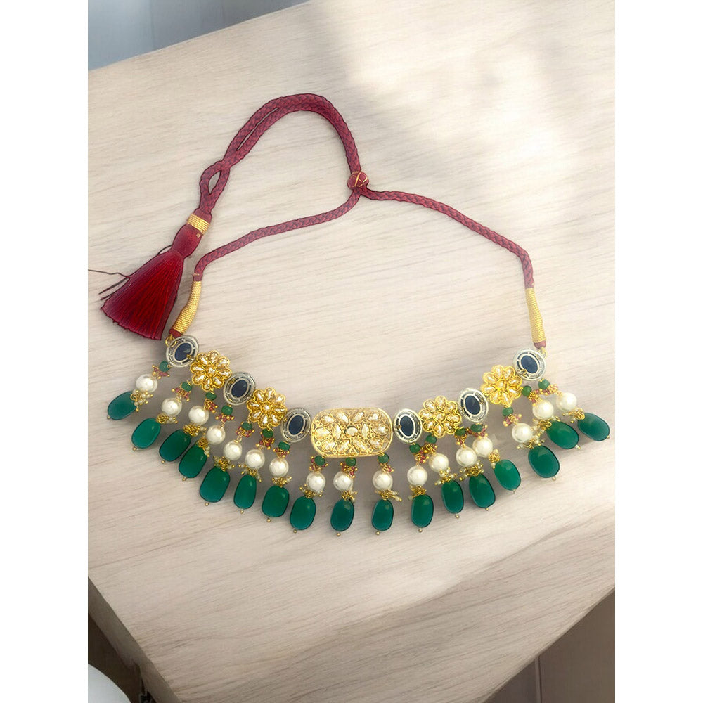 XAGO Le Shri Multi-Color Kundan Stone Choker Necklace