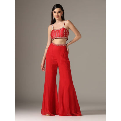 YASHODHARA Red Cape Set (Set of 3)