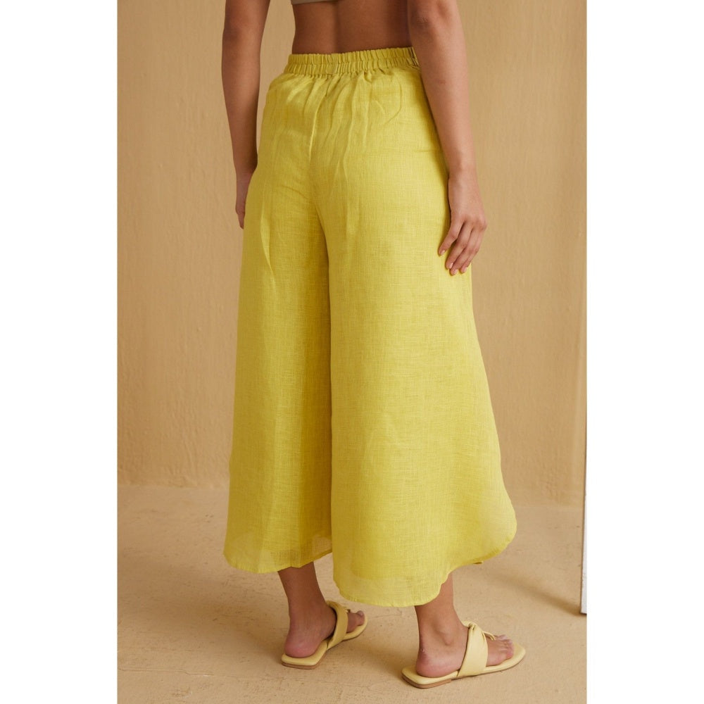 YELL The Fifer Flared Palazzos-Yellow