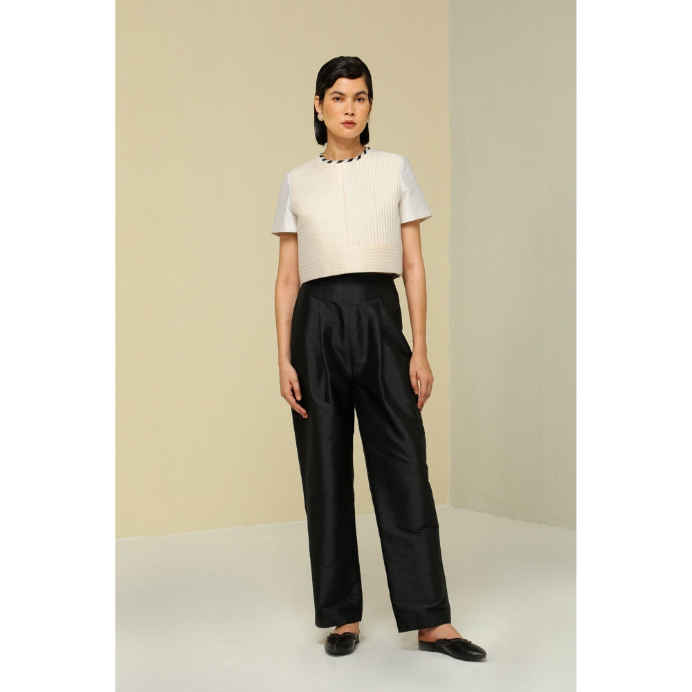 Zaitra White Stripe Top