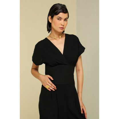 Zaitra Black High Waisted Jumpsuit