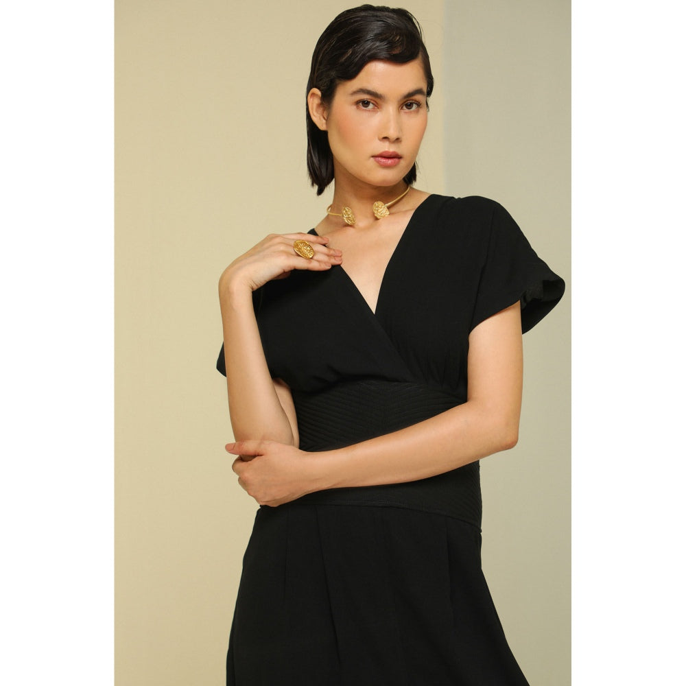 Zaitra Black High Waisted Jumpsuit