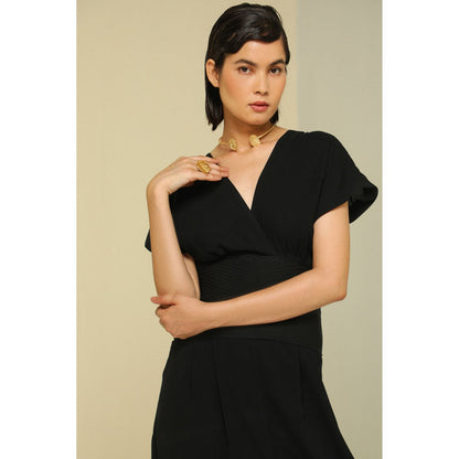 Zaitra Black High Waisted Jumpsuit