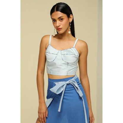 Zaitra Ice Blue Bustier