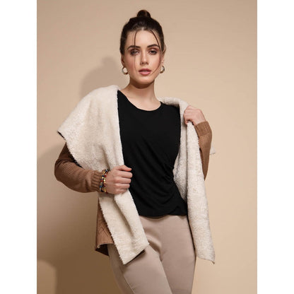 Zaitra Gold Stripe Light Weight Reversible Short Jacket