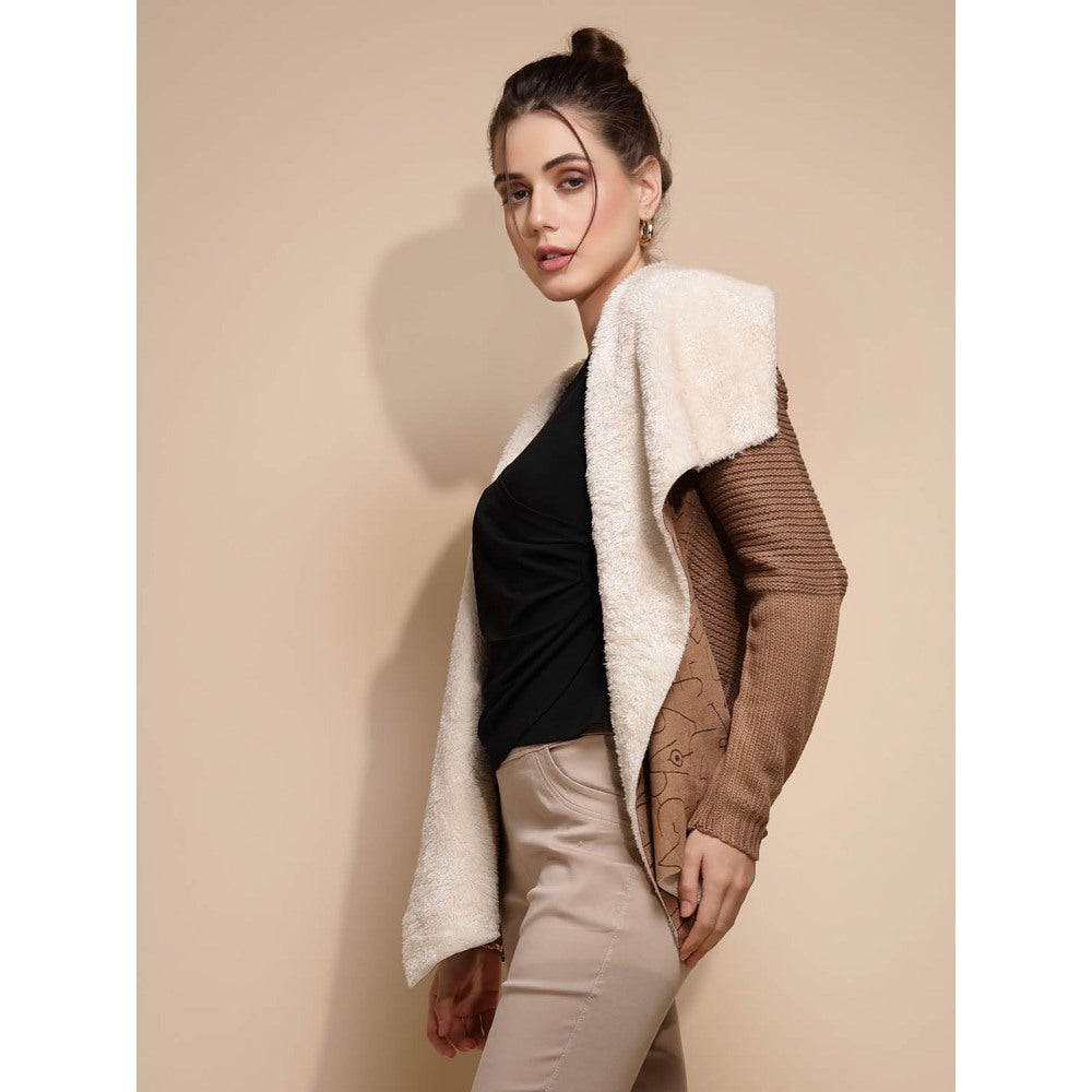 Zaitra Gold Stripe Light Weight Reversible Short Jacket
