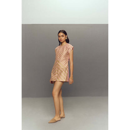 Zaitra Beige Ripple Dress