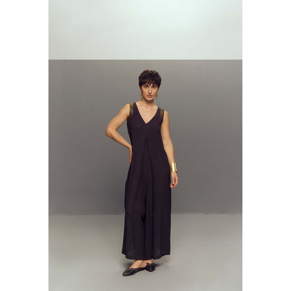Zaitra Black Flare Jumpsuit