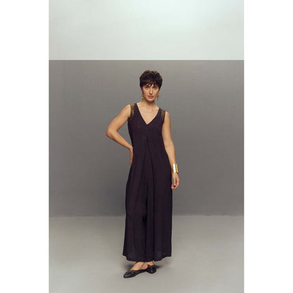 Zaitra Black Flare Jumpsuit