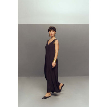 Zaitra Black Flare Jumpsuit