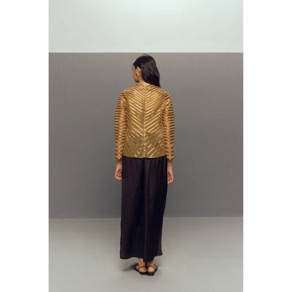 Zaitra Black Drape Skirt