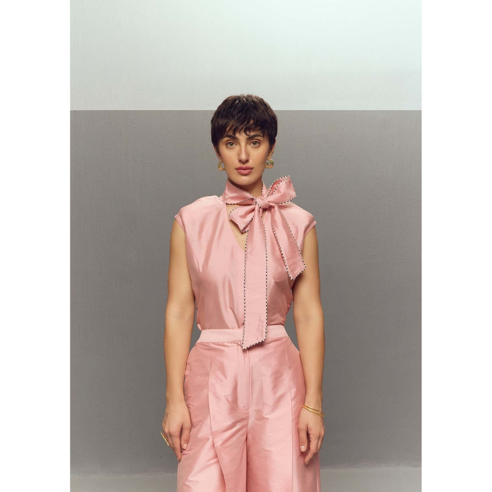 Zaitra Pink Bow Top