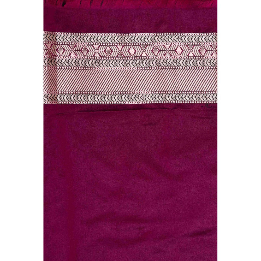 Zal from Benaras Kanjivaram Silk Banarsi Handloom Saree with Unstitched Blouse
