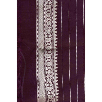 Zal from Benaras Pure Katan Silk Banarasi Handloom Saree without Blouse