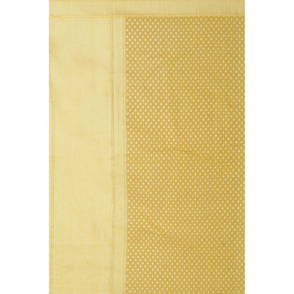 Zal from Benaras Lemon Yellow Pure Linen Cotton Silk Banarasi Handloom Dupatta
