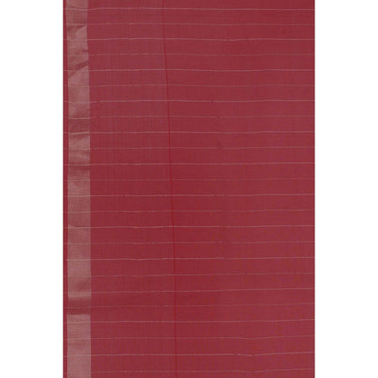 Zal from Benaras Maroon Zari Lining Pure Organza Silk Banarasi Handloom Dupatta