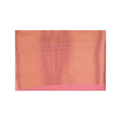 Zal from Benaras Golden Pure Silk Brocade Banarasi Handloom Saree without Blouse