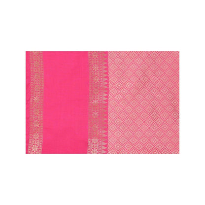 Zal from Benaras Cream Pure Silk Brocade Banarasi Handloom Saree without Blouse