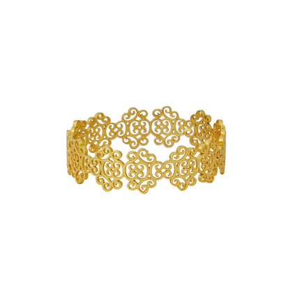 ZARIIN 22Kt Gold Plated Handcrafted Brass Bangle