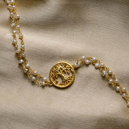 ZARIIN Tree of Life Pearl Lumba Bracelet