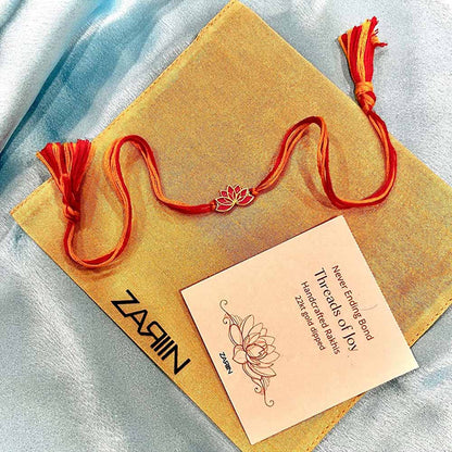 ZARIIN Lotus Aura Rakhi & Lumba Bracelet Box