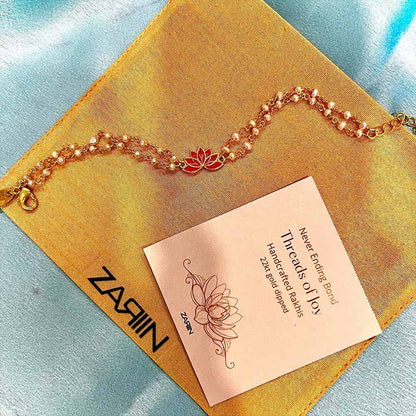 ZARIIN Lotus Aura Rakhi & Lumba Bracelet Box