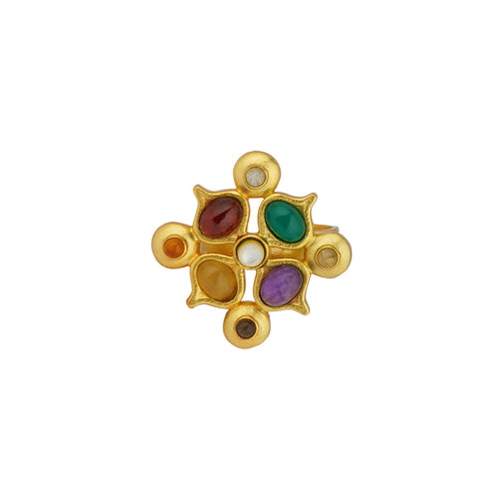 ZARIIN Power Of Nine Navratan Ring