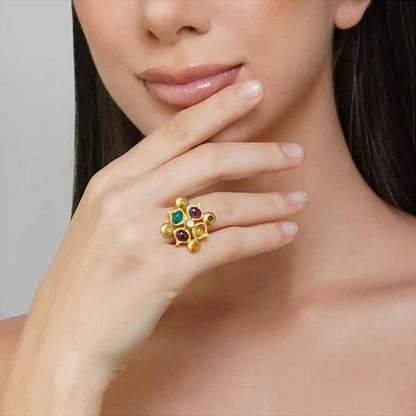 ZARIIN Power Of Nine Navratan Ring