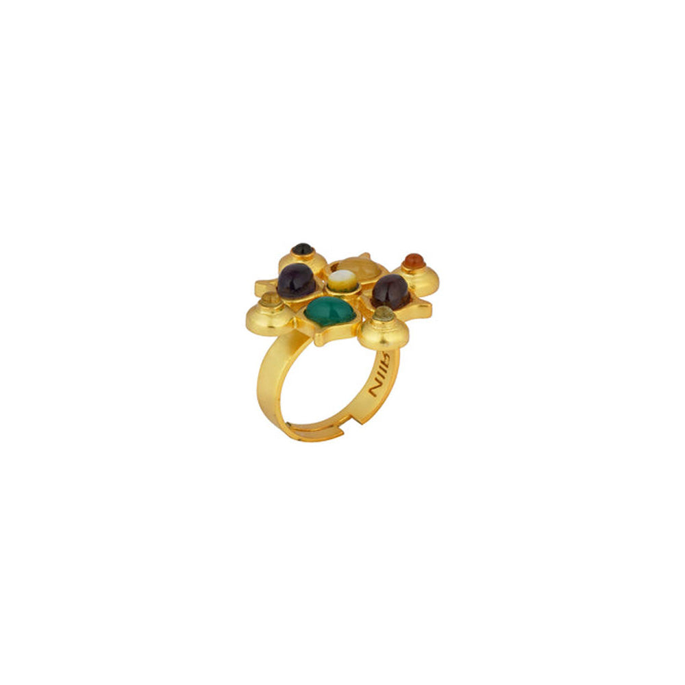 ZARIIN Power Of Nine Navratan Ring
