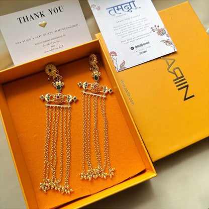 ZARIIN Veil Of Glamour Statement Earrings