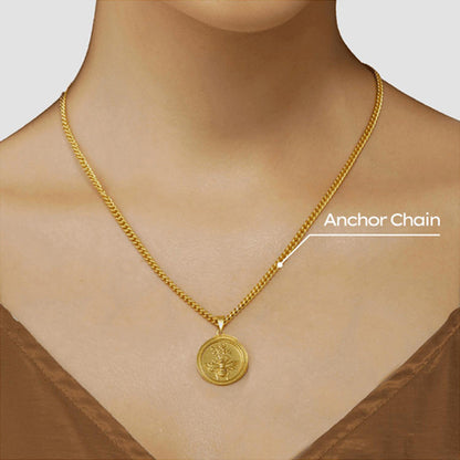 ZARIIN Power Of Belief Coin Necklace - Wisdom And Romance