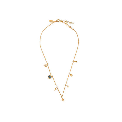 ZARIIN Sky Of Hopes Blue Topaz And Cz Necklace