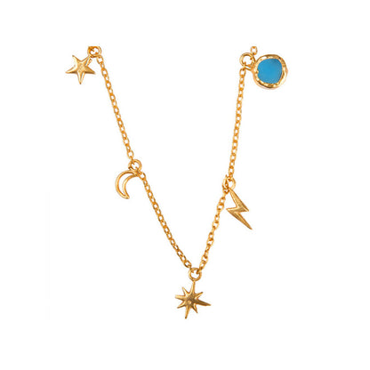 ZARIIN Sky Of Hopes Blue Topaz And Cz Necklace